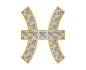 Pisces Mini Zodiac Icon - Pavé/Gold sold by BaubleBar