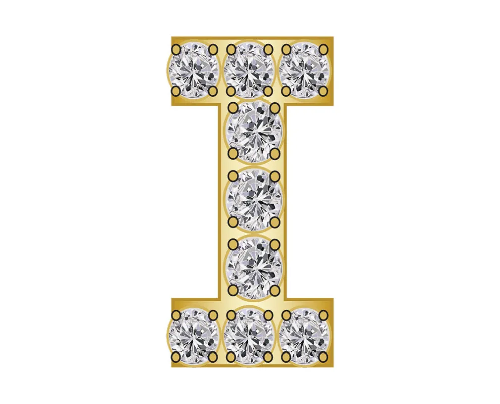 Mini I - Clear/Gold sold by BaubleBar