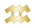 Aquarius Mini Zodiac Icon - Gold sold by BaubleBar