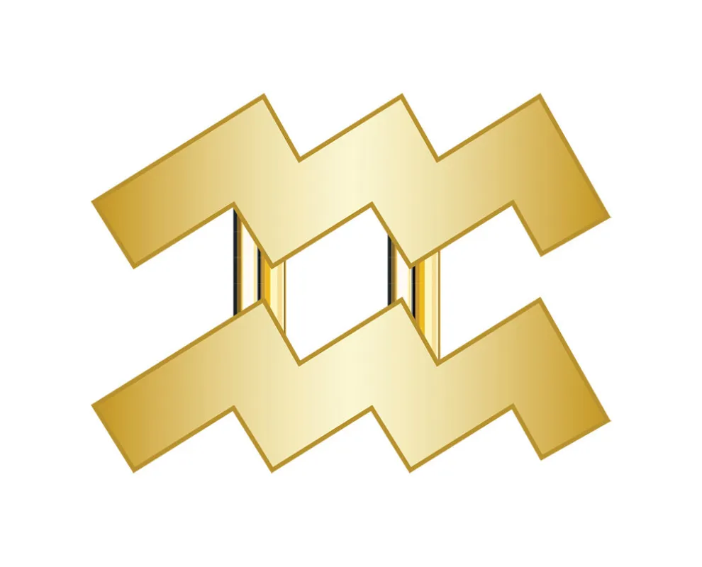 Aquarius Mini Zodiac Icon - Gold sold by BaubleBar