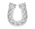 Mini Horseshoe Icon - Clear/Silver sold by BaubleBar