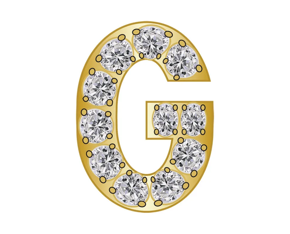 Mini G - Clear/Gold sold by BaubleBar