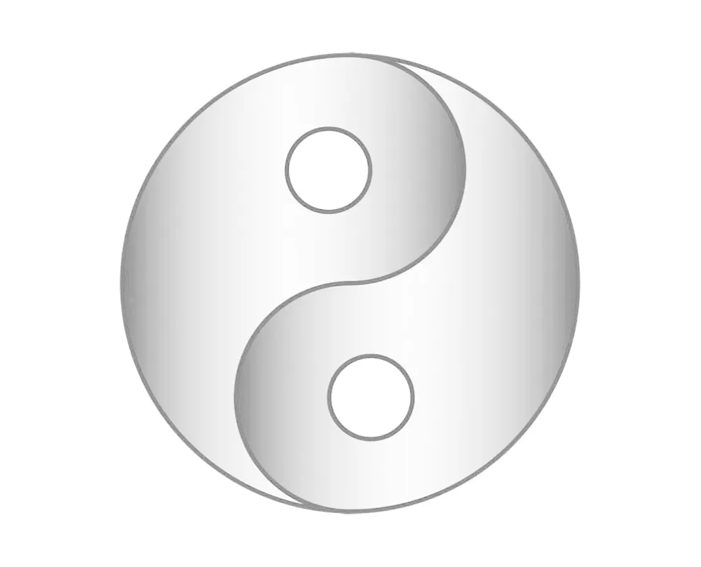 Mini Yin Yang Icon - Silver sold by BaubleBar