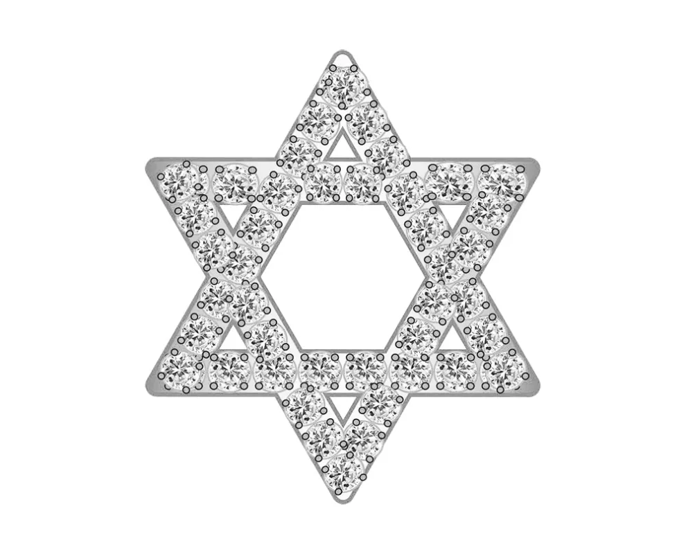 Mini Star of David Icon - Clear/Silver sold by BaubleBar