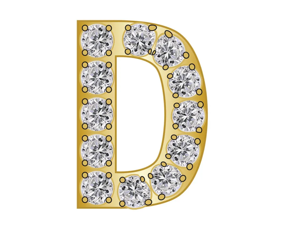 Mini D - Clear/Gold sold by BaubleBar