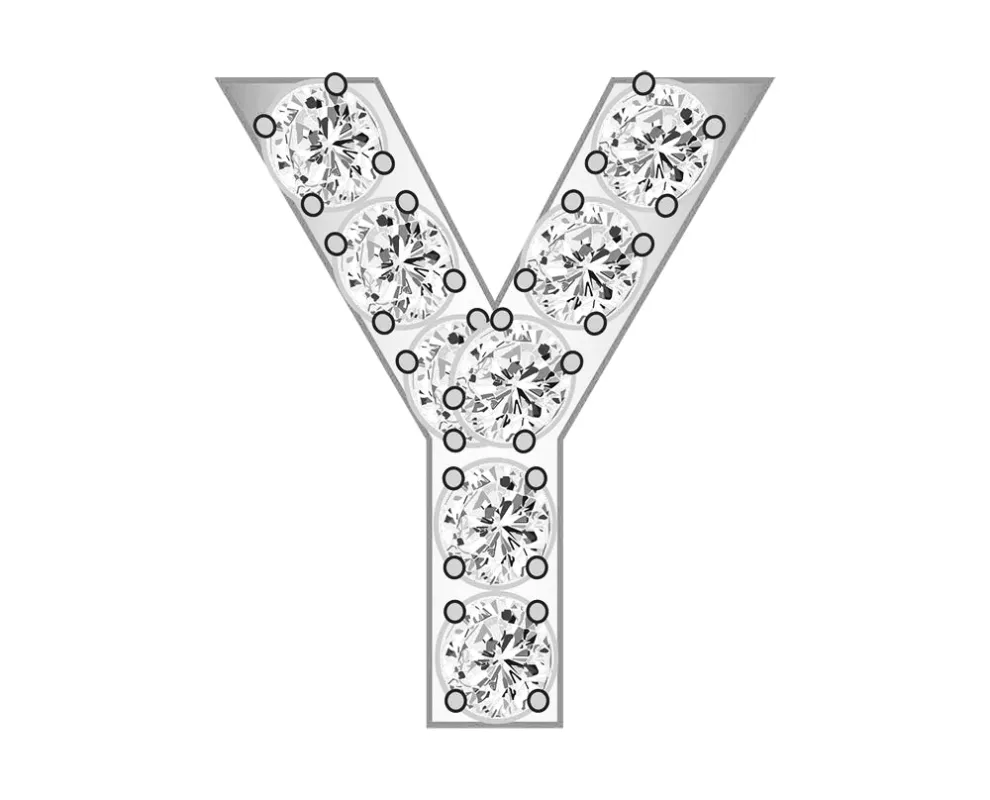 Mini Y - Clear/Silver sold by BaubleBar