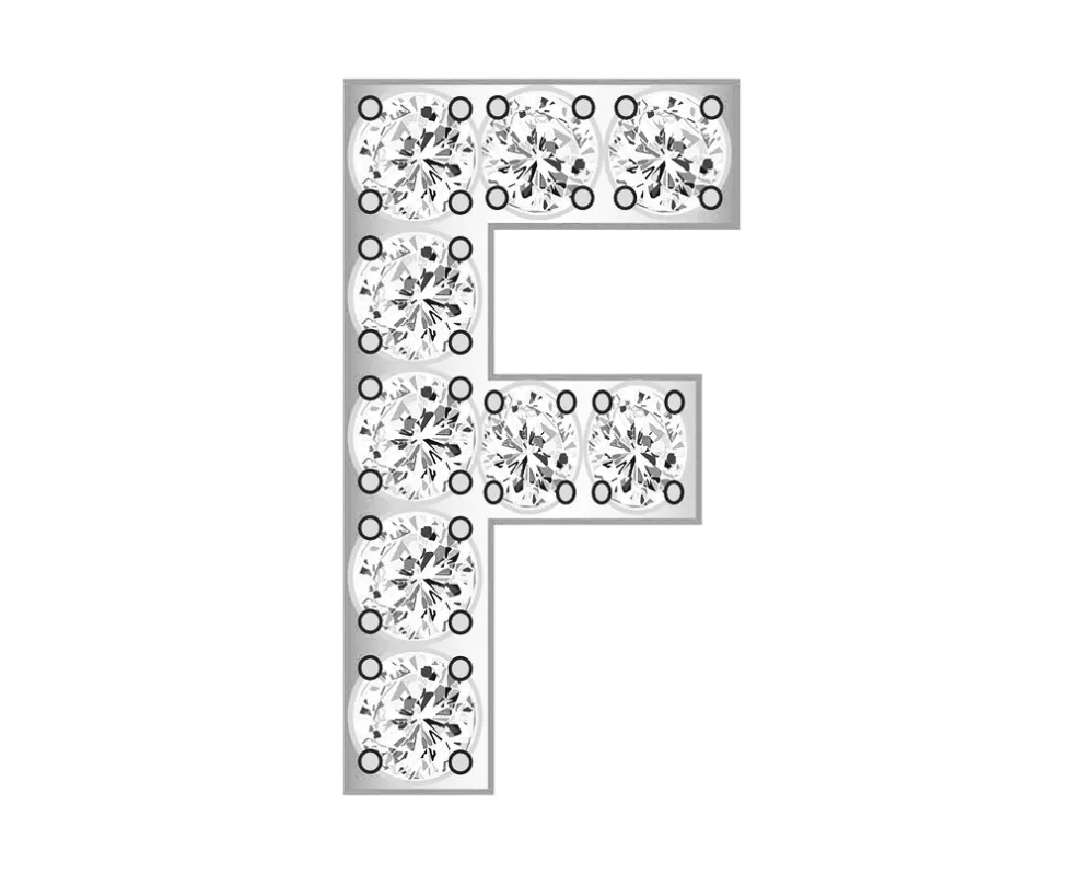Mini F - Clear/Silver sold by BaubleBar