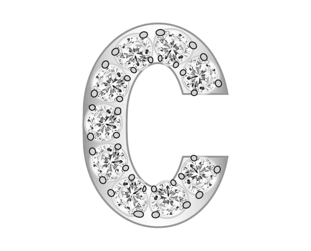 Mini C - Clear/Silver sold by BaubleBar