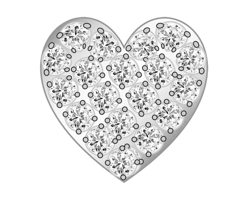 Mini Heart Icon - Clear/Silver sold by BaubleBar