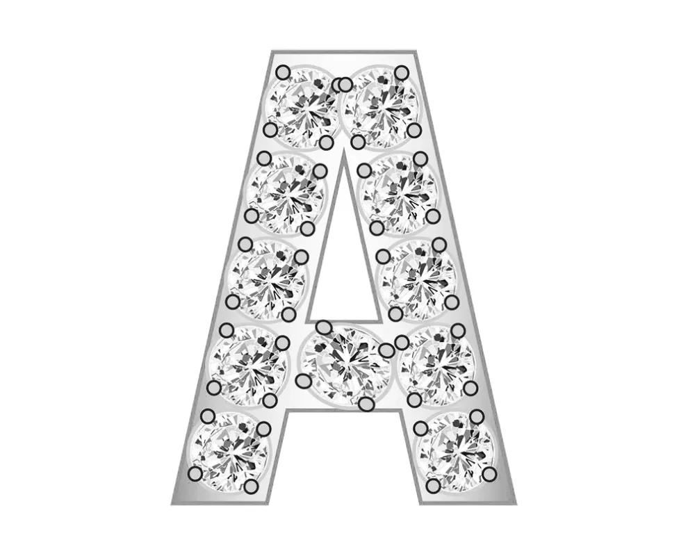 Mini A - Clear/Silver sold by BaubleBar