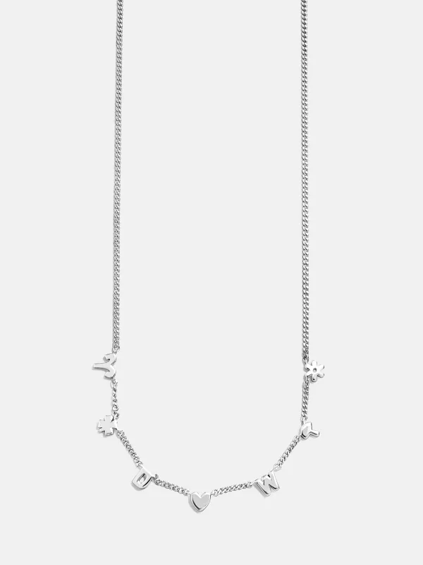 Mini Sterling Silver Custom Icon Necklace - Sterling Silver sold by BaubleBar