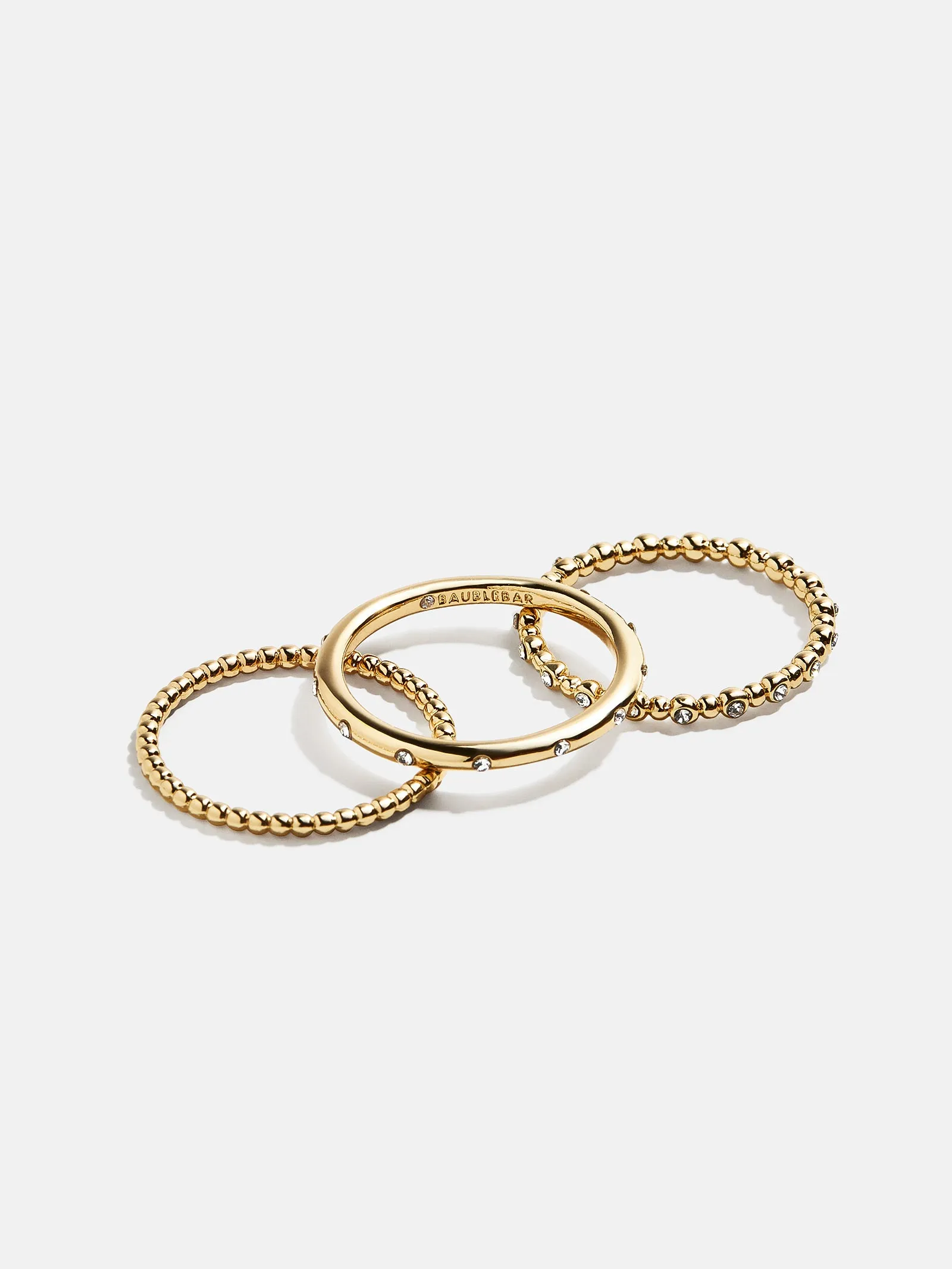 Gabriela Ring Set - Gold/Pavé sold by BaubleBar product image thumbnail 3