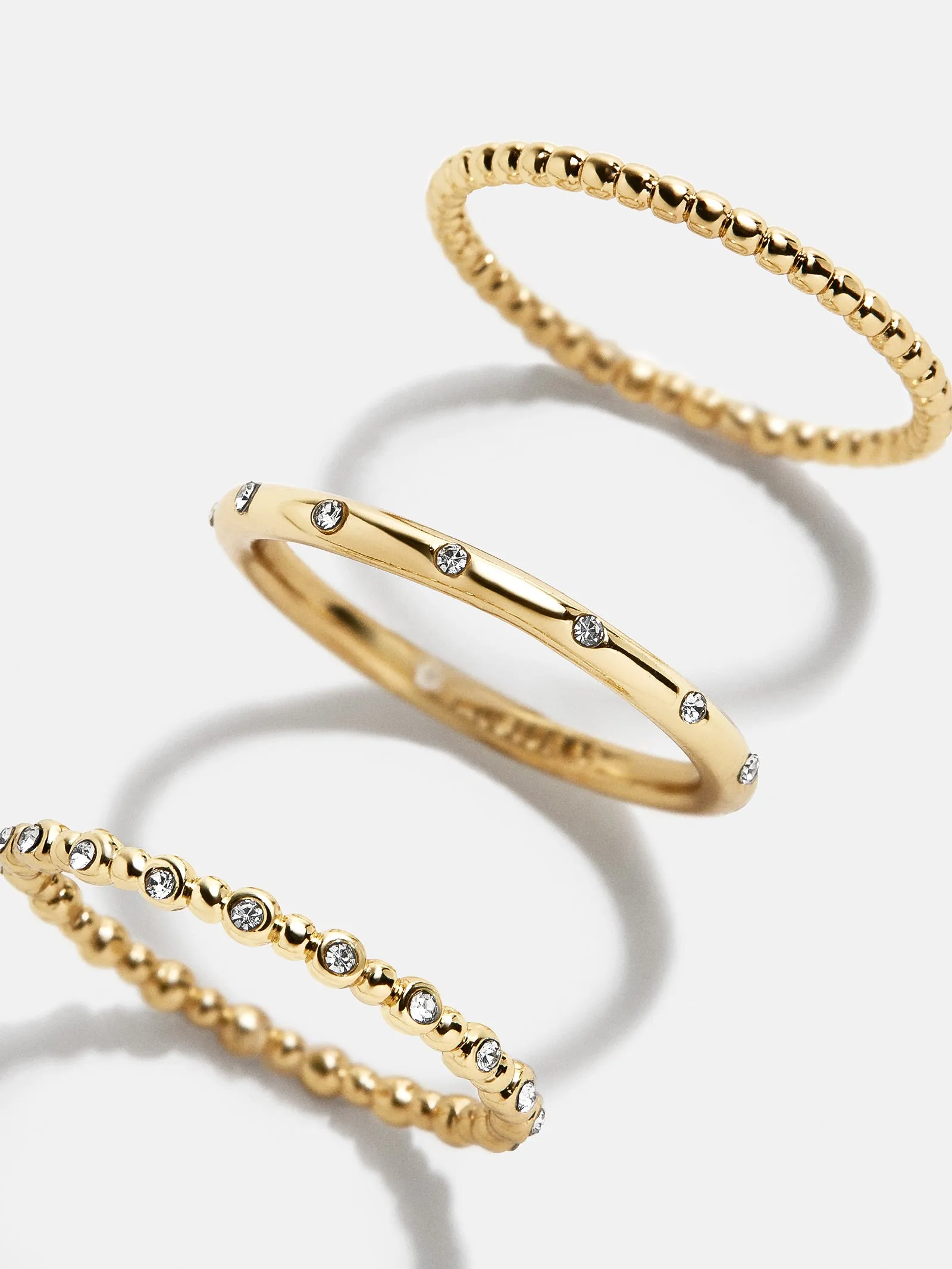 Gabriela Ring Set - Gold/Pavé sold by BaubleBar