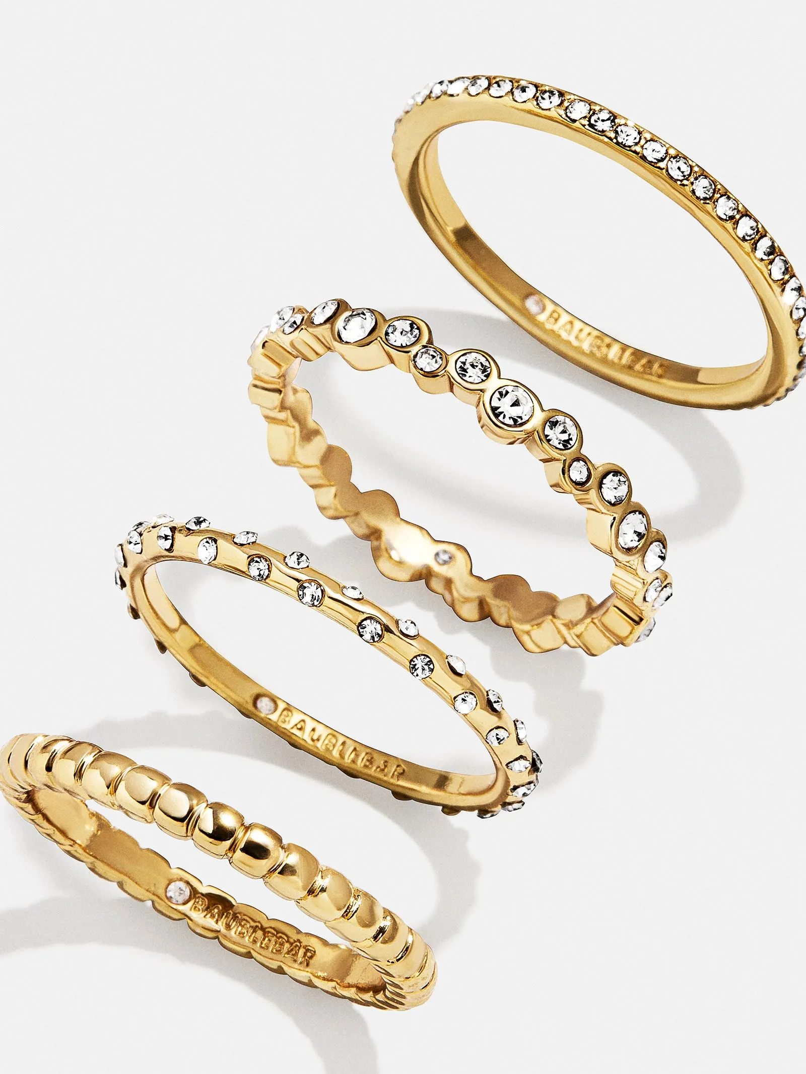 Lily Ring Set - Gold/Pavé sold by BaubleBar