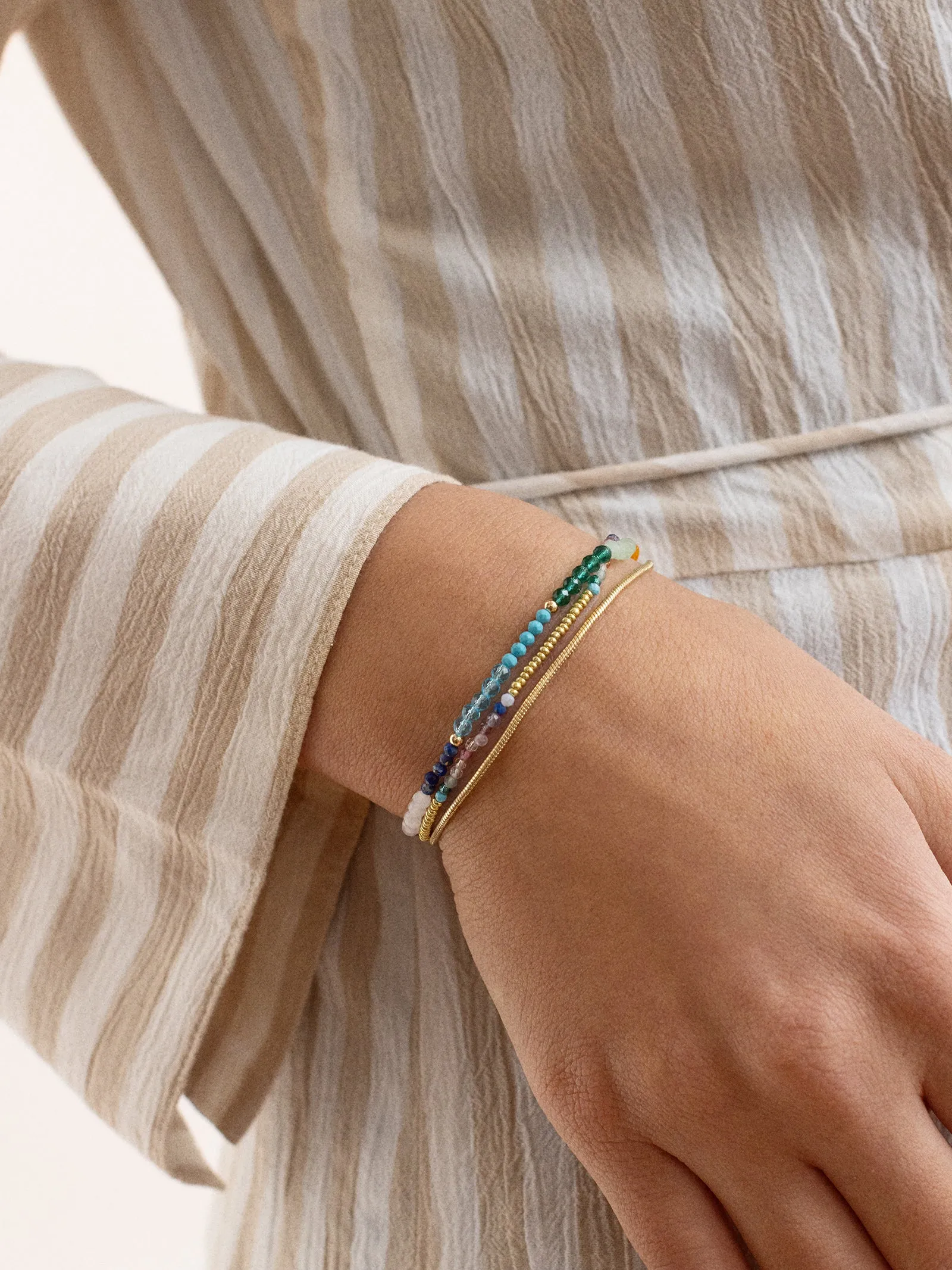Rowan Semi-Precious Layered Bracelet - Capri sold by BaubleBar product image thumbnail 2