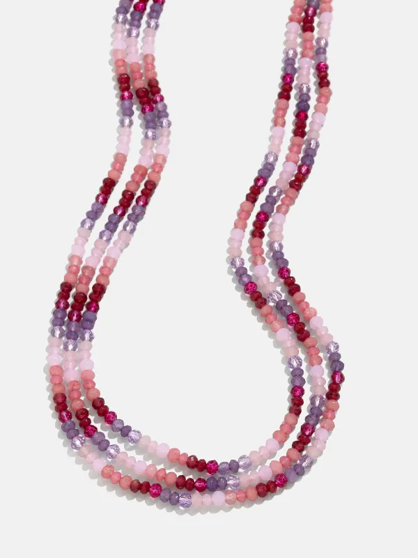 Lena Semi-Precious Layered Necklace - Pink sold by BaubleBar