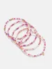 Indya Semi-Precious Layered Bracelet Set - Pink Multi sold by BaubleBar