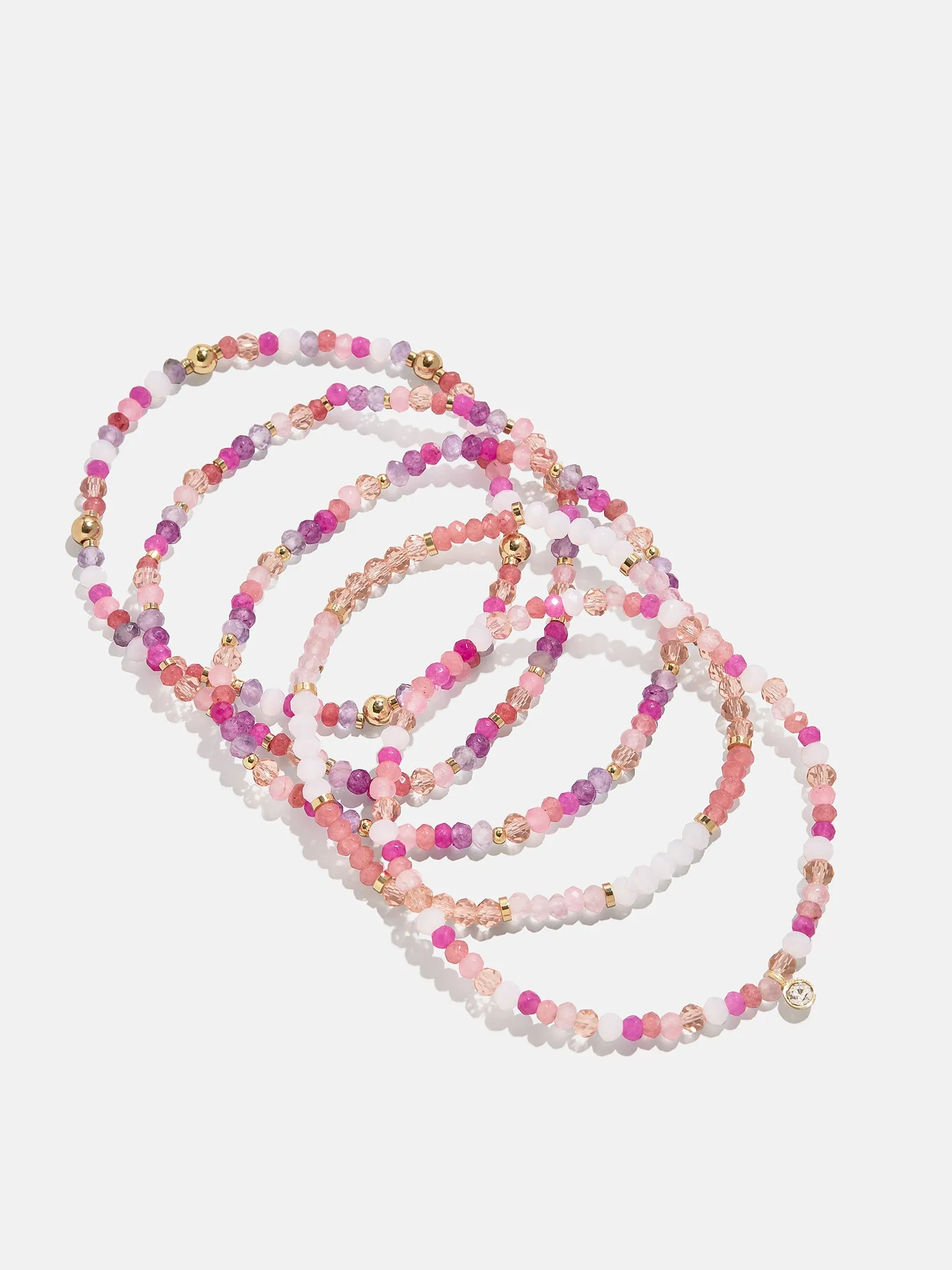 Indya Semi-Precious Layered Bracelet Set - Pink Multi sold by BaubleBar product image thumbnail 3