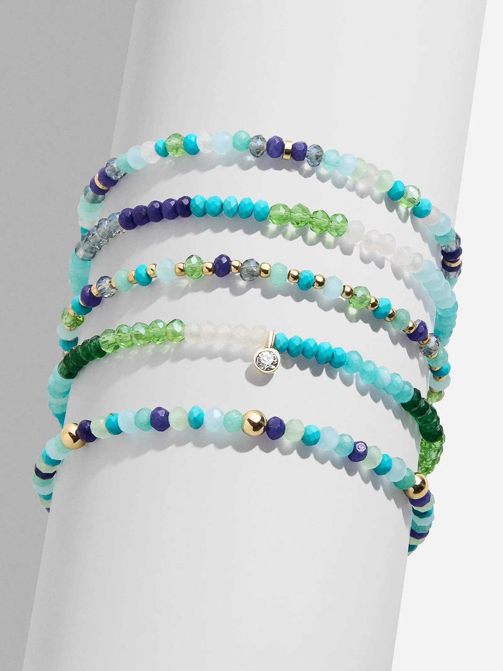 Indya Semi-Precious Layered Bracelet Set - Blue Multi sold by BaubleBar