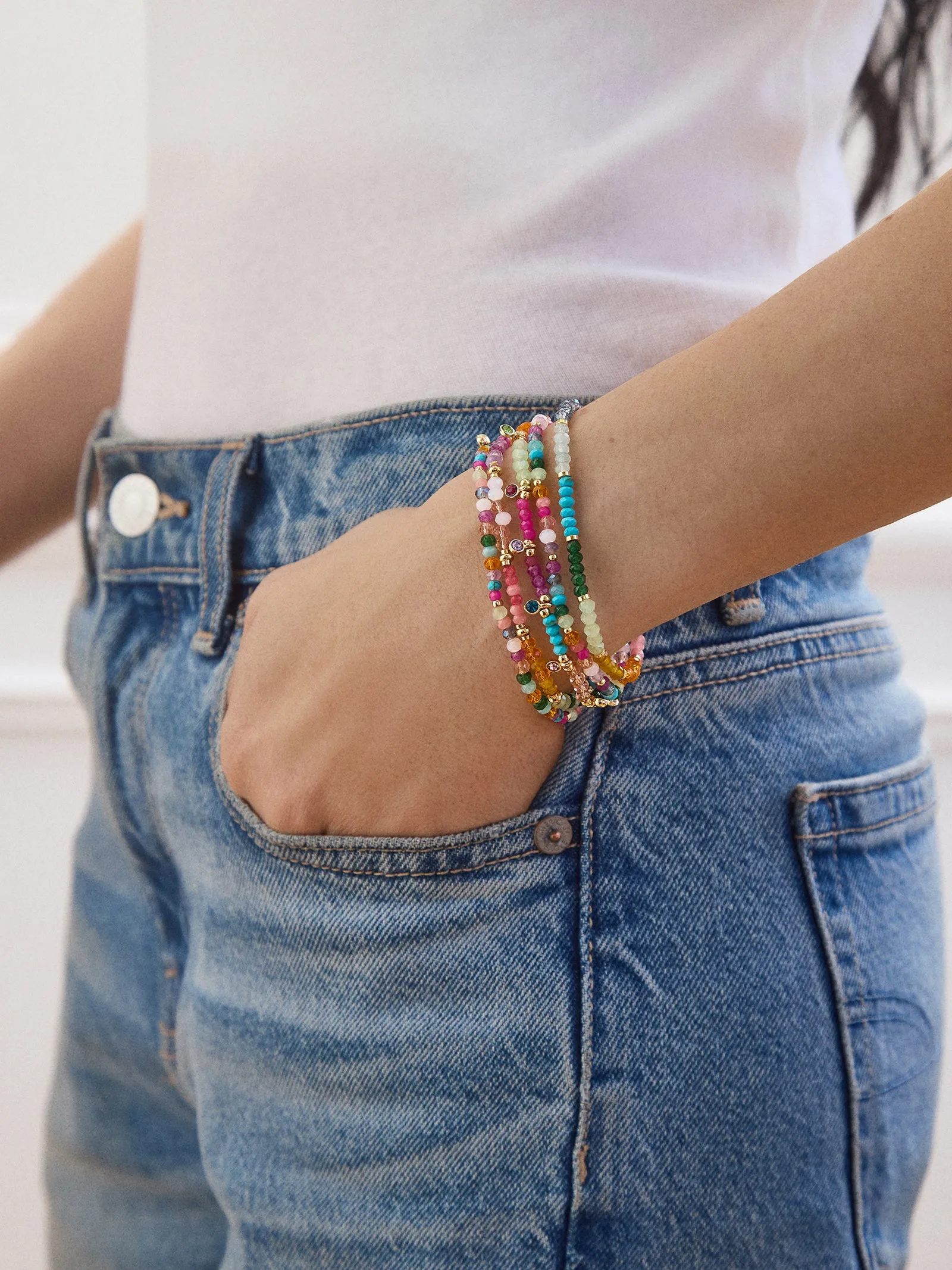 Indya Semi-Precious Layered Bracelet Set - Multi sold by BaubleBar product image thumbnail 2