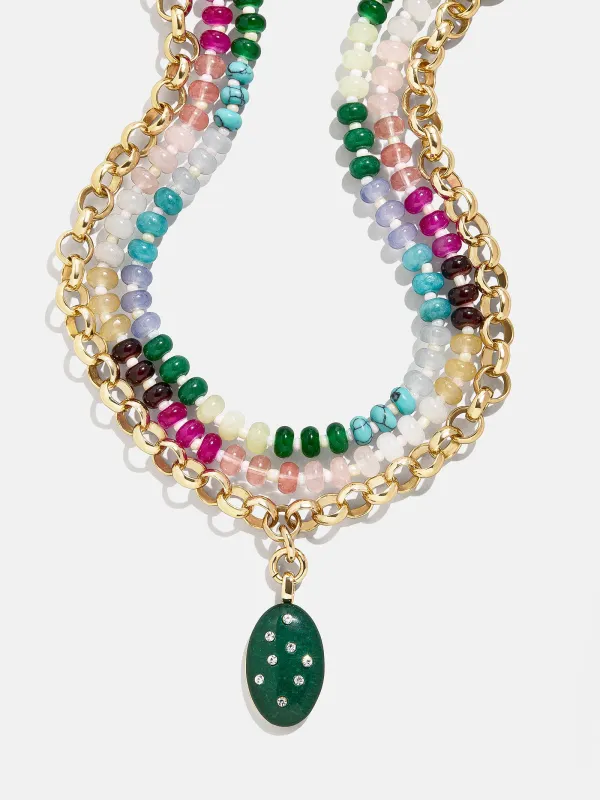 Aurora Semi-Precious Layered Necklace - Gold/Multi sold by BaubleBar