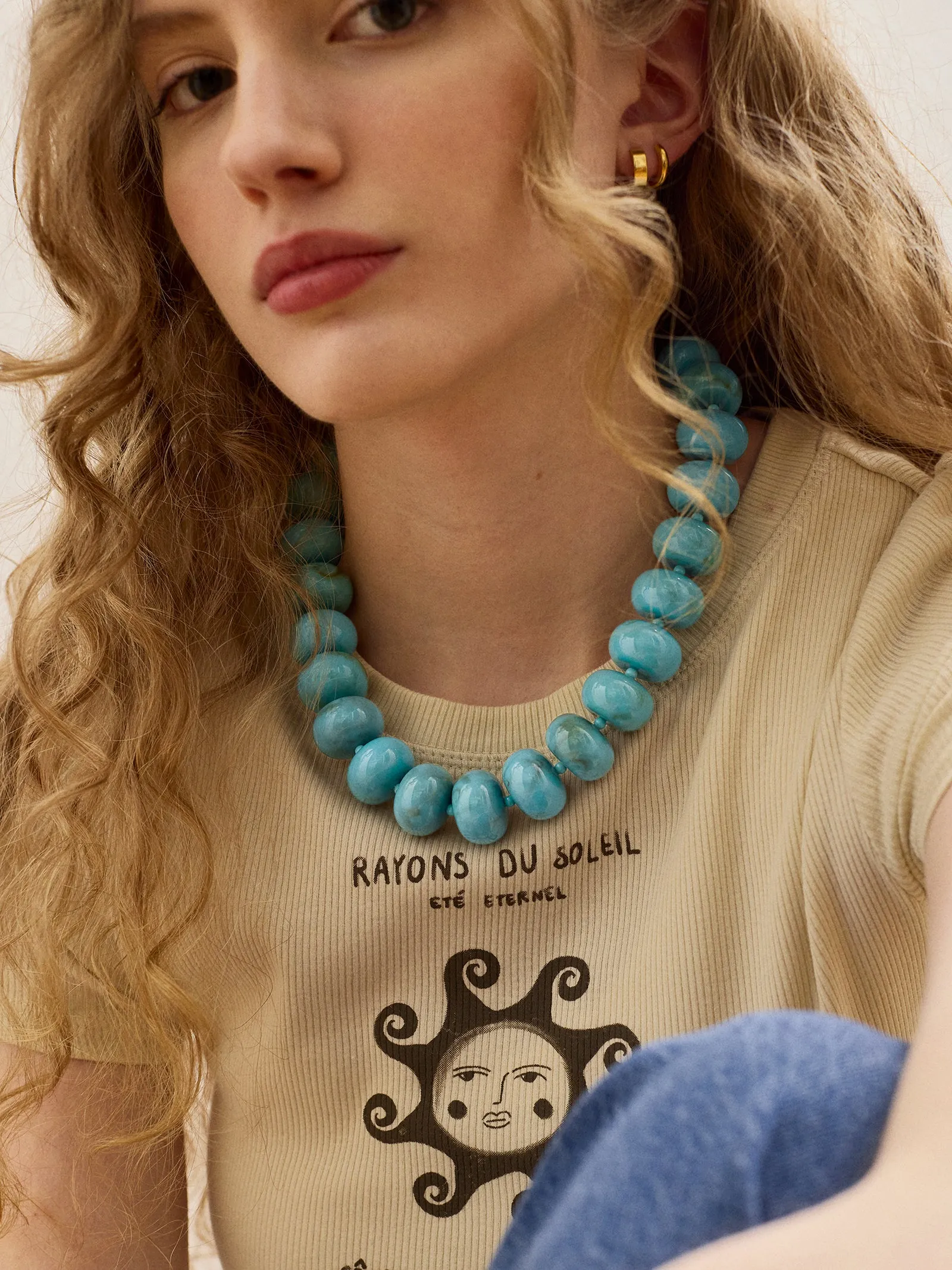 Joan Semi-Precious Necklace - Turquoise sold by BaubleBar product image thumbnail 2