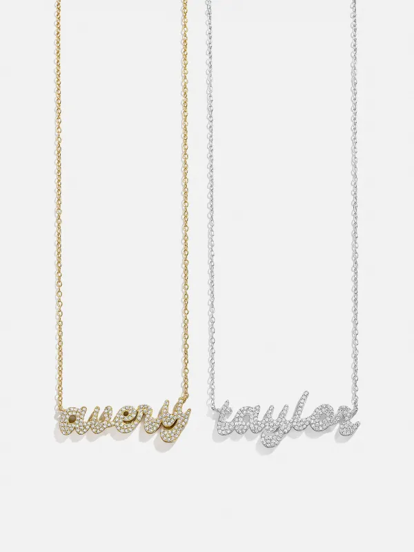 18K Gold Custom Nameplate Necklace - Luxe sold by BaubleBar