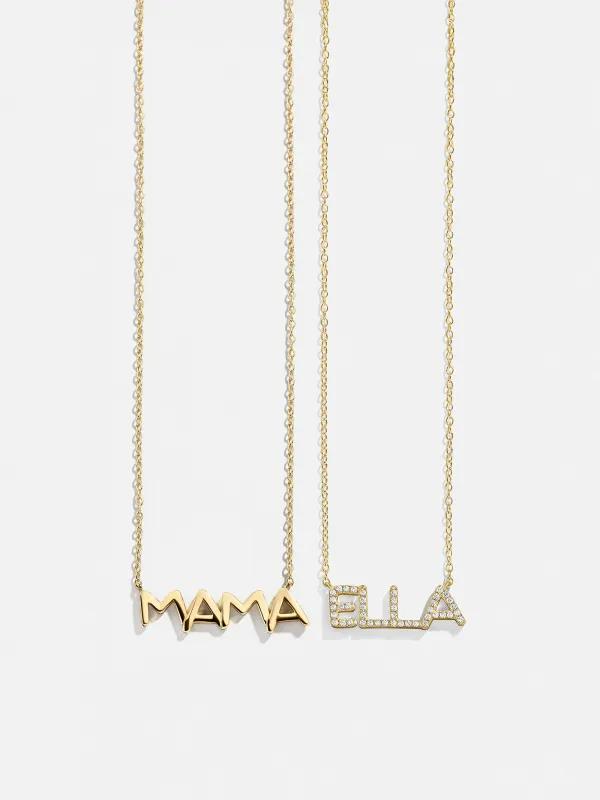 18K Gold Custom Nameplate Necklace - Organic sold by BaubleBar