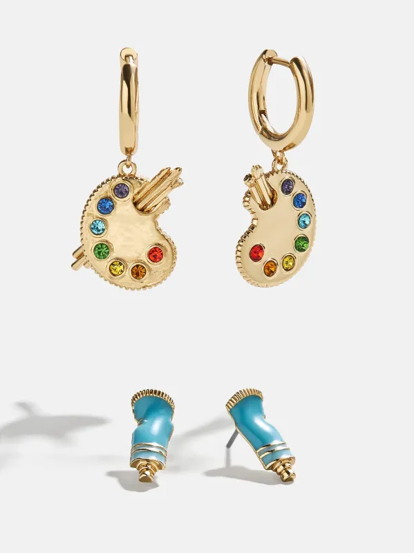 Artist Essentials Earring Set - Painting Palette sold by BaubleBar