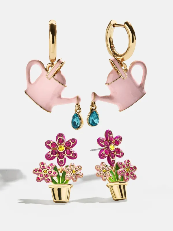 Grow Getter Earring Set - Watering Bucket sold by BaubleBar
