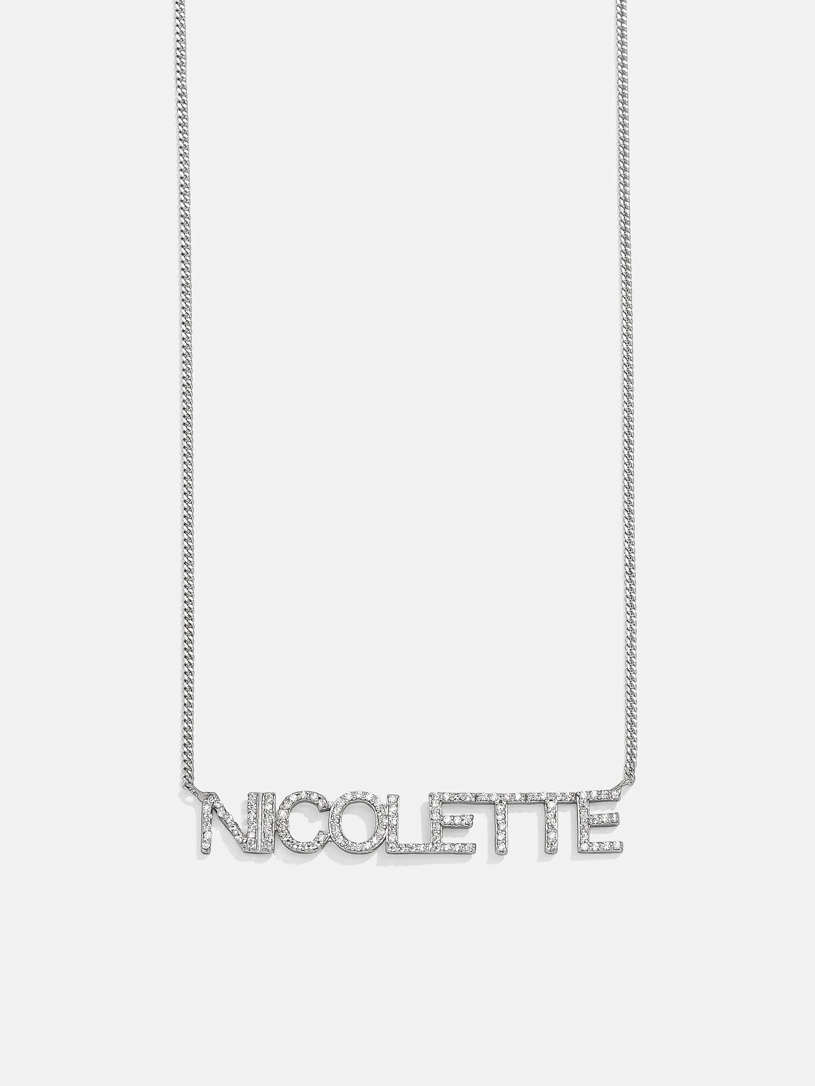 18K Gold Custom Nameplate Necklace - Block sold by BaubleBar product image thumbnail 5