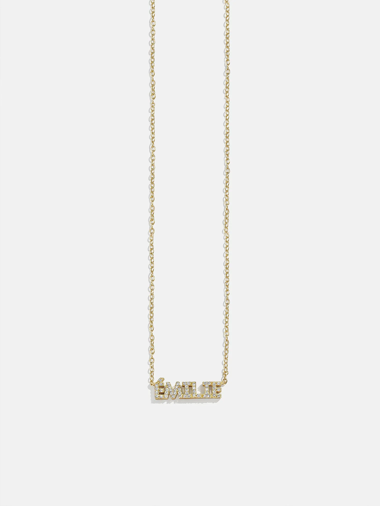 18K Gold Custom Nameplate Necklace - Mini Block sold by BaubleBar product image thumbnail 5