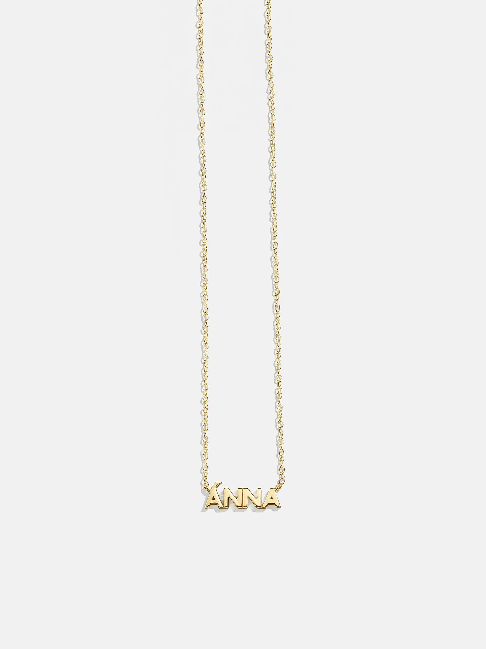 18K Gold Custom Nameplate Necklace - Mini Block sold by BaubleBar product image thumbnail 3