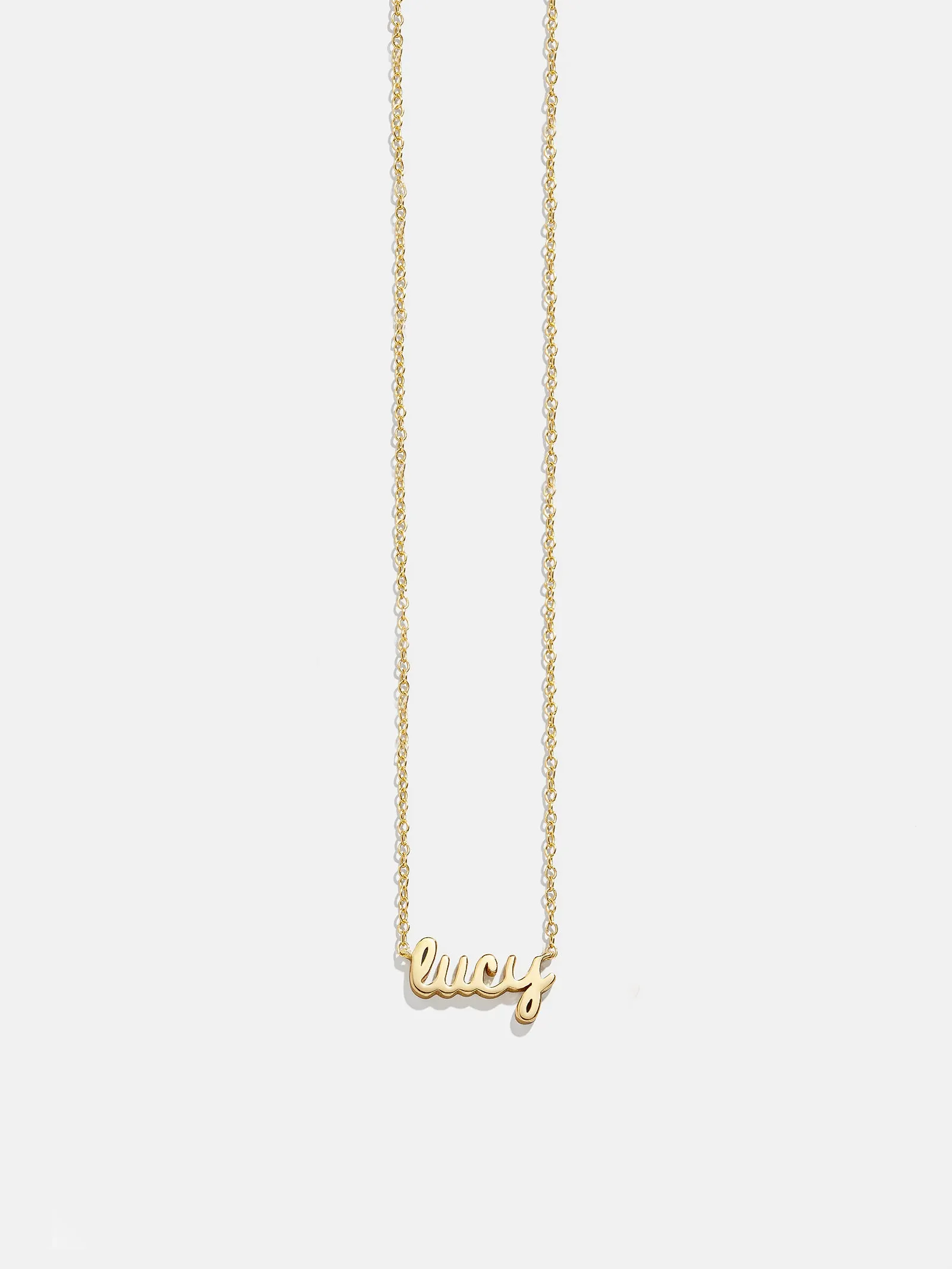 14K Gold Custom Nameplate Necklace - Mini Script sold by BaubleBar product image thumbnail 5