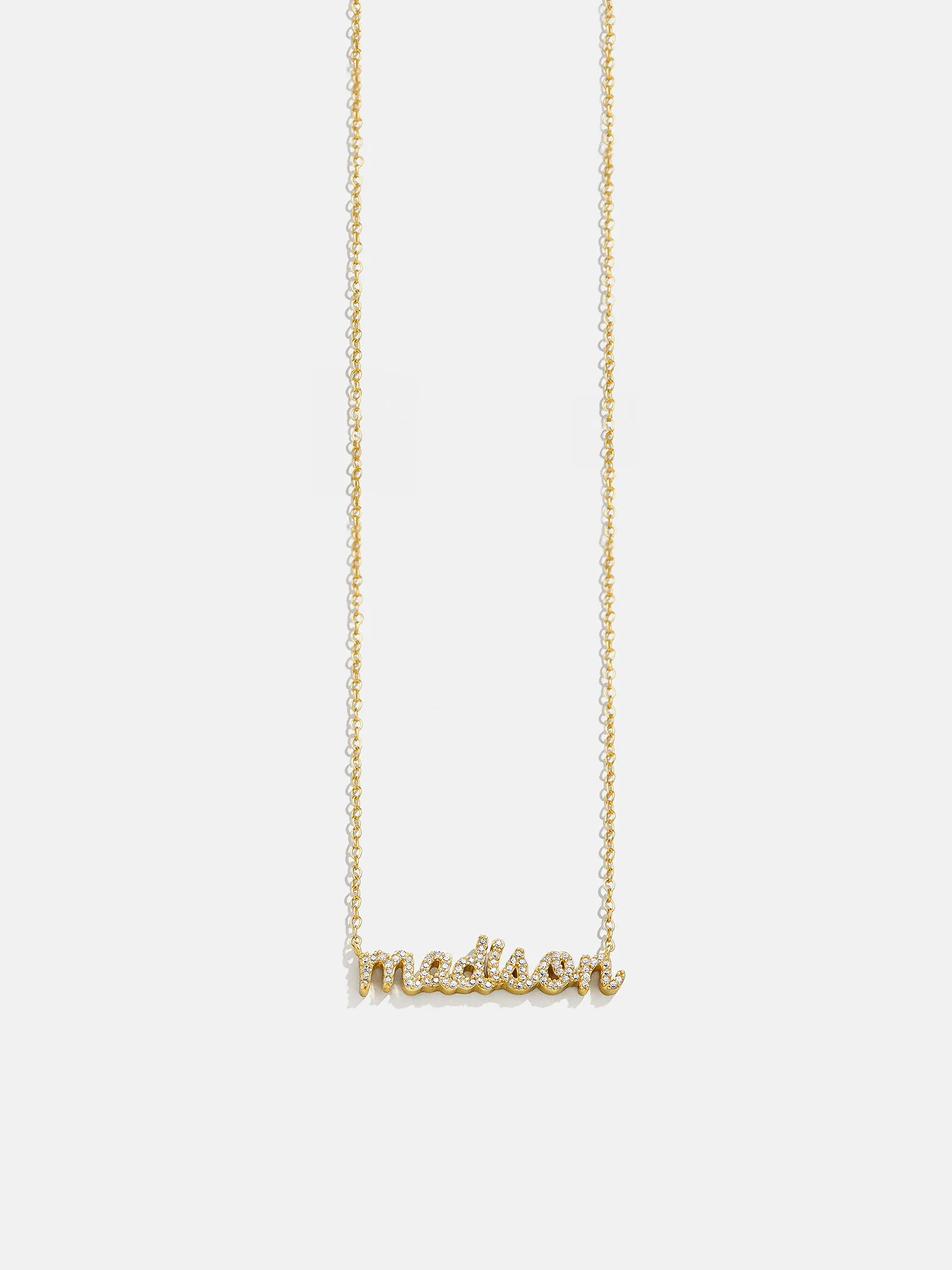 14K Gold Custom Nameplate Necklace - Mini Script sold by BaubleBar product image thumbnail 3