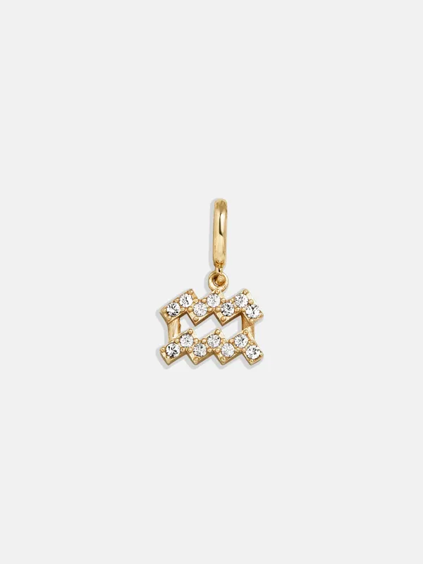 Pavé Zodiac Symbol Cluster Charm - Aquarius sold by BaubleBar
