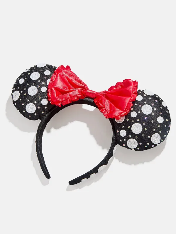 Disney Minnie Mouse Polka Dot Ears Headband - Minnie Mouse Black Polka Dot Ears sold by BaubleBar