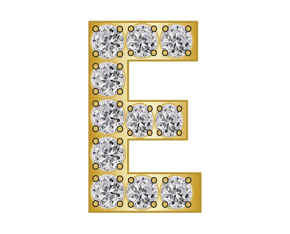 Pavé Initial Icon - E sold by BaubleBar