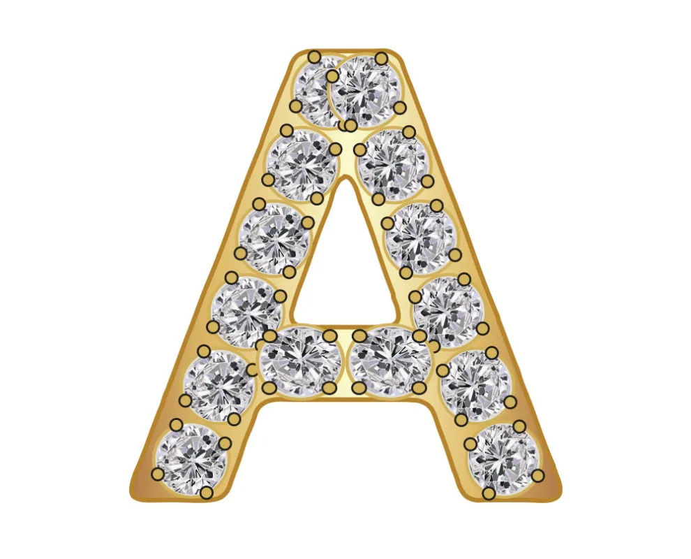 Pavé Initial Icon - A sold by BaubleBar