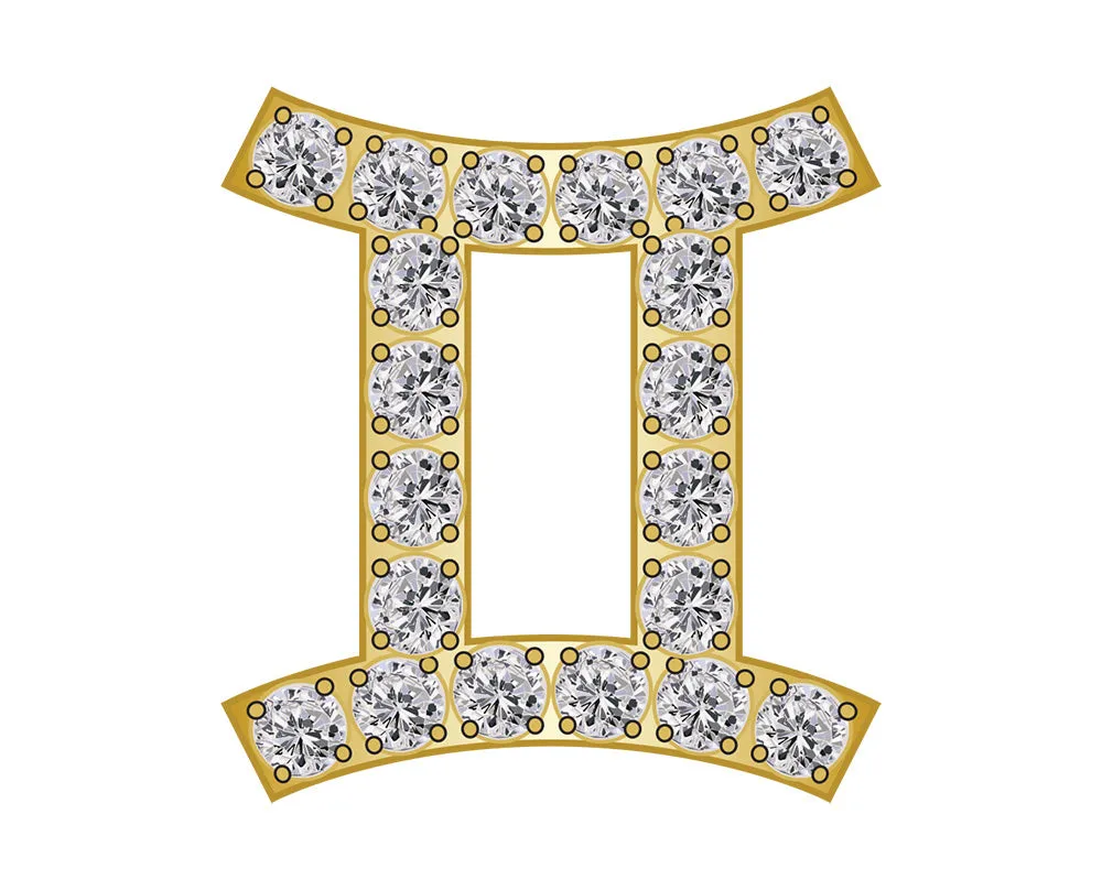 Pavé Zodiac Icon - Gemini sold by BaubleBar