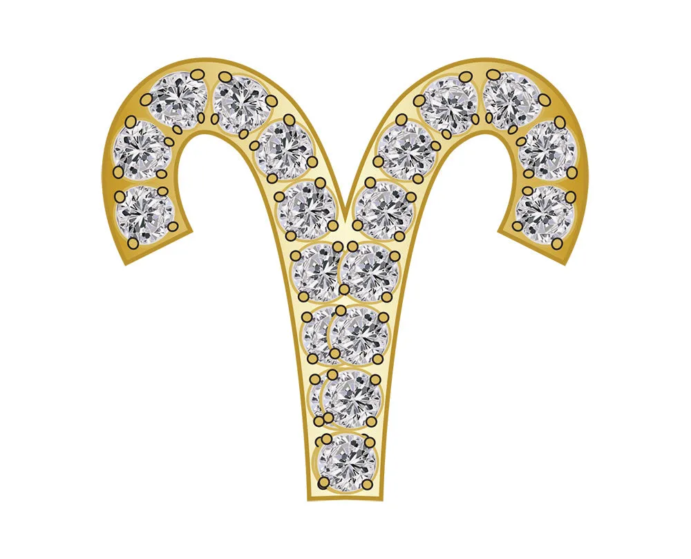 Pavé Zodiac Icon - Aries sold by BaubleBar