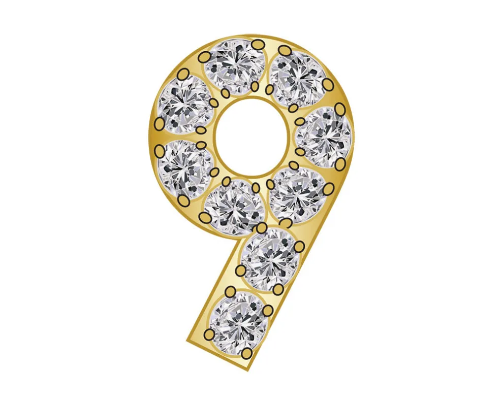 Pavé Number Icon - 9 sold by BaubleBar