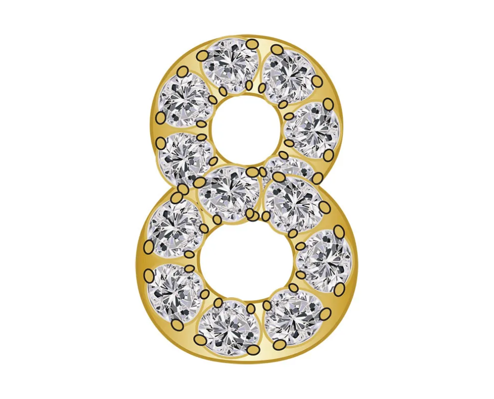 Pavé Number Icon - 8 sold by BaubleBar