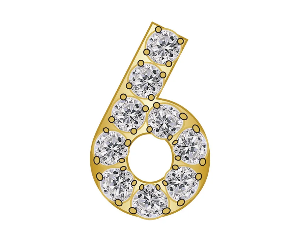 Pavé Number Icon - 6 sold by BaubleBar