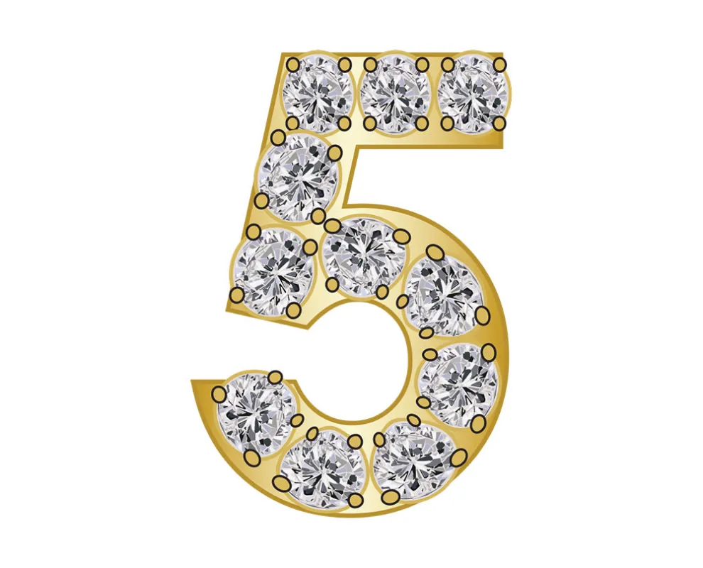 Pavé Number Icon - 5 sold by BaubleBar