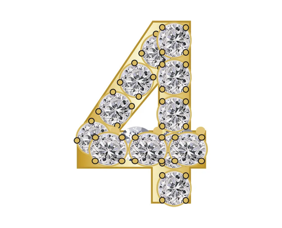 Pavé Number Icon - 4 sold by BaubleBar