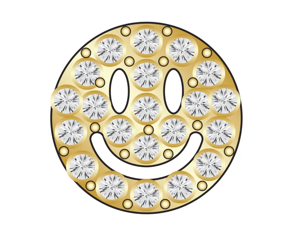 Pavé Motif Icon - Smiley Face sold by BaubleBar