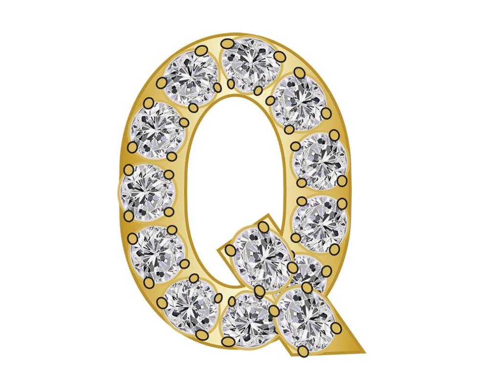 Pavé Initial Icon - Q sold by BaubleBar