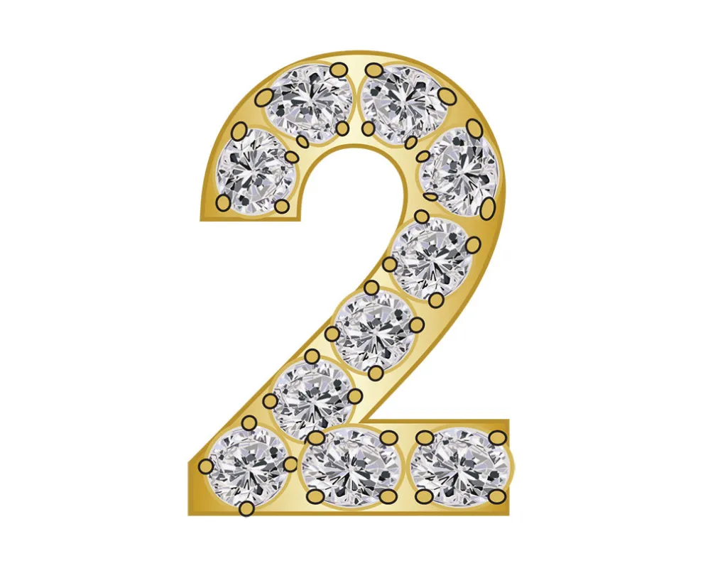 Pavé Number Icon - 2 sold by BaubleBar