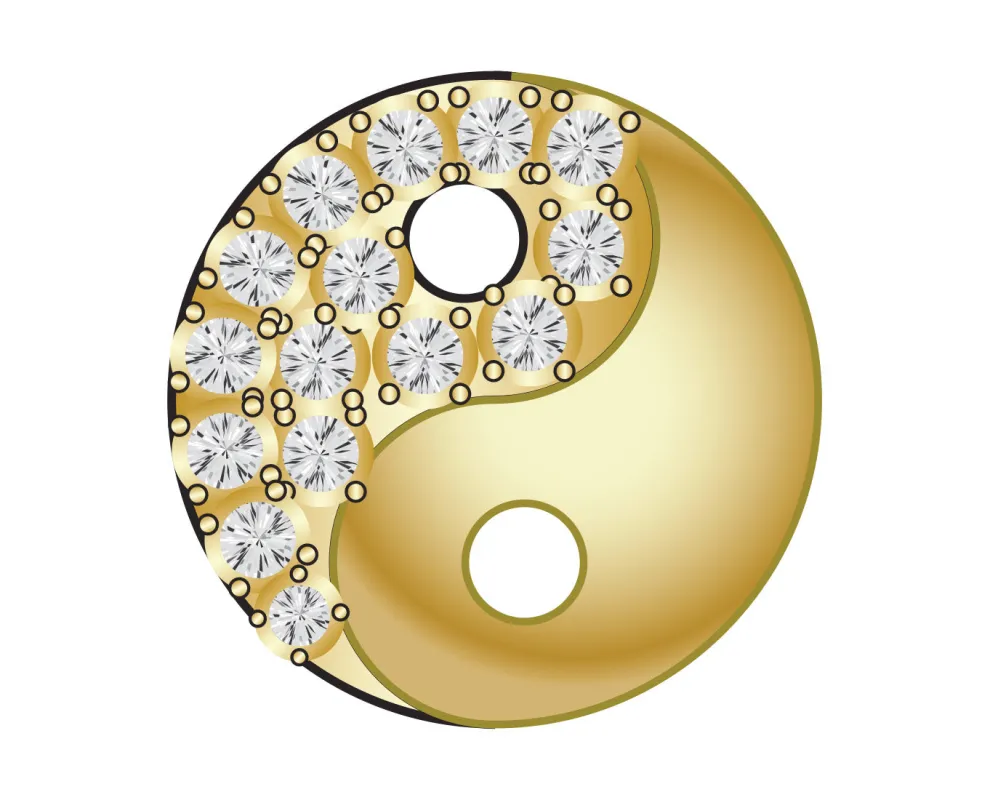 Pavé Motif Icon - Yin Yang sold by BaubleBar